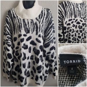 4x - Lovely Trendy Cowl Sweater